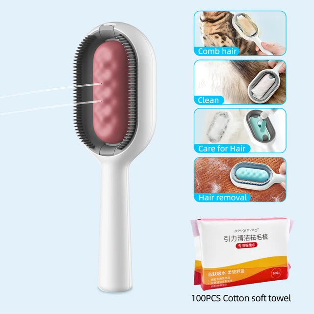 4-Function Pet Brush for Comprehensive Grooming