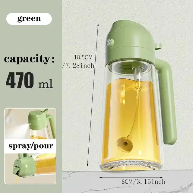 STOMART.CO.UK Leakproof Dual-Purpose Glass Oil Spray Bottle for Kitchen Kitchen Free Text