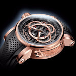RT Luxury Leather Gear Strap Wristwatch