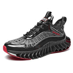 Black and red chunky sport trainers.