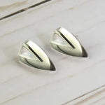 Trendy Chevron Silver Earrings