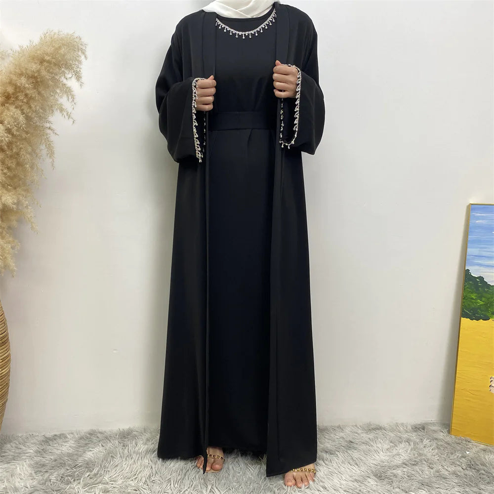 Sleeveless Dress Cardigan Set