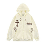 Goth Embroidery Retro Hoodies