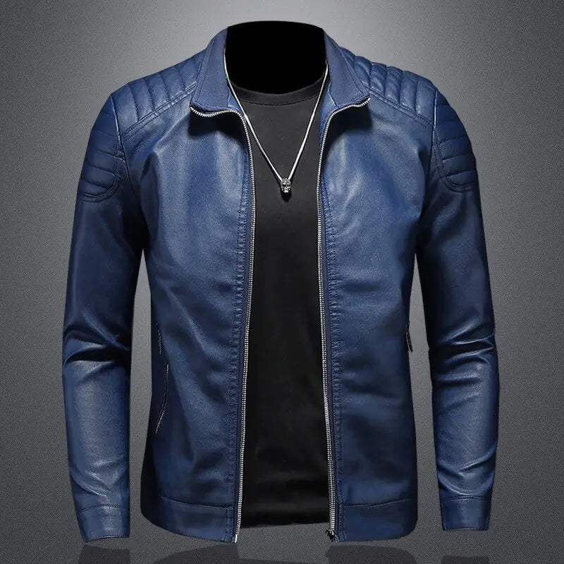 Men's Slim Streetwear Leather Jacket