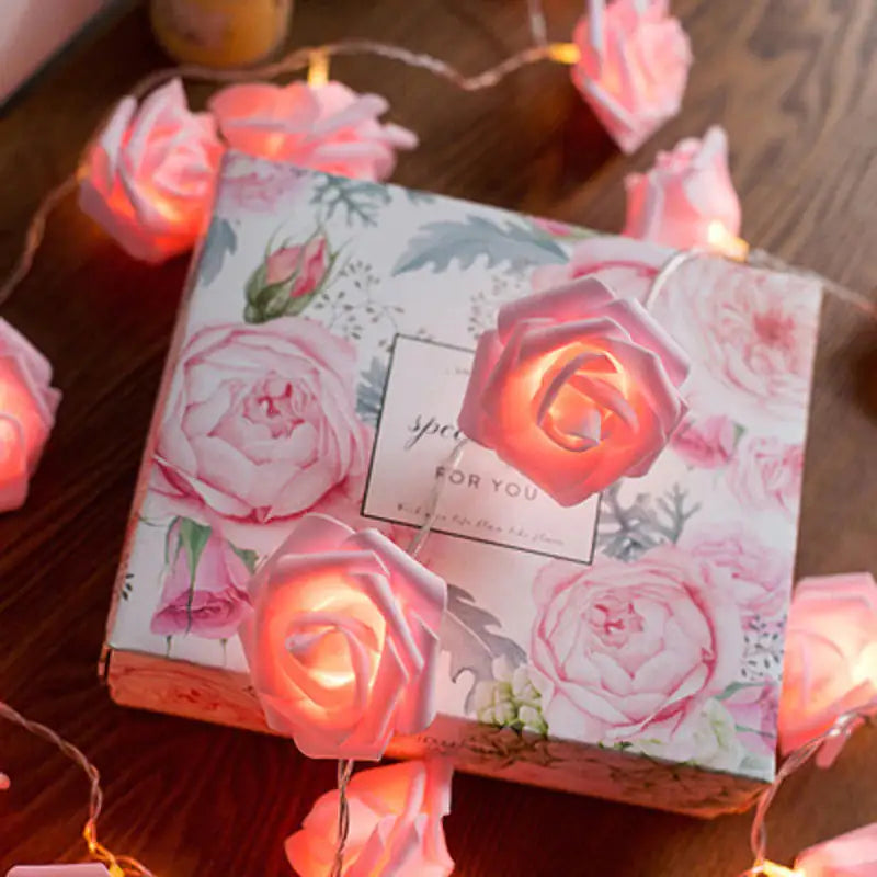 Delightful LED Rose Glow Lights