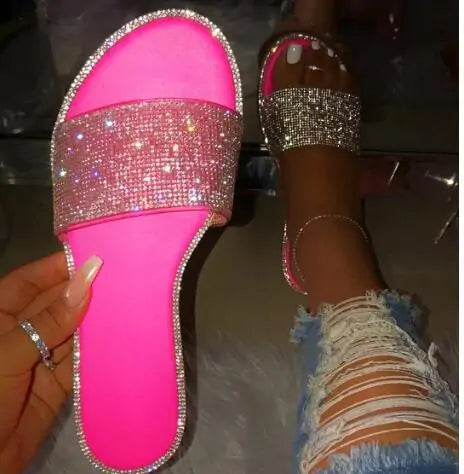 modern crystal sandals