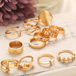 Medallion Ring Set Austrian Crystals