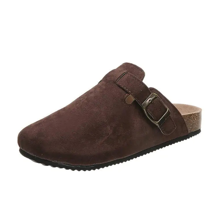 Chain Round Buckle Flip Flops