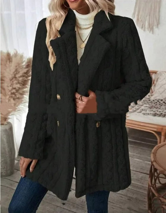 Women's Luxury Wool Long Sleeve Coat