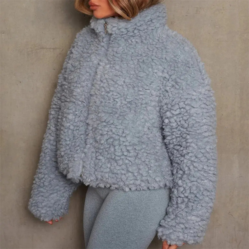 Winter Lamb Wool Coat Jacket
