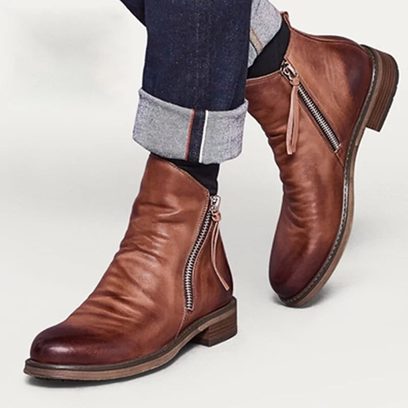 Men's Martin Ankle Leather Boots