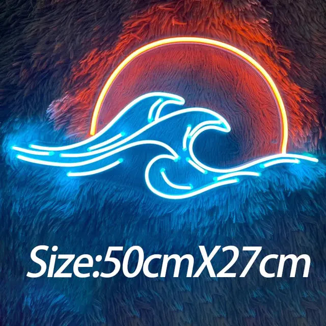 Neon Sign Mountain Flow Water Led Lamp