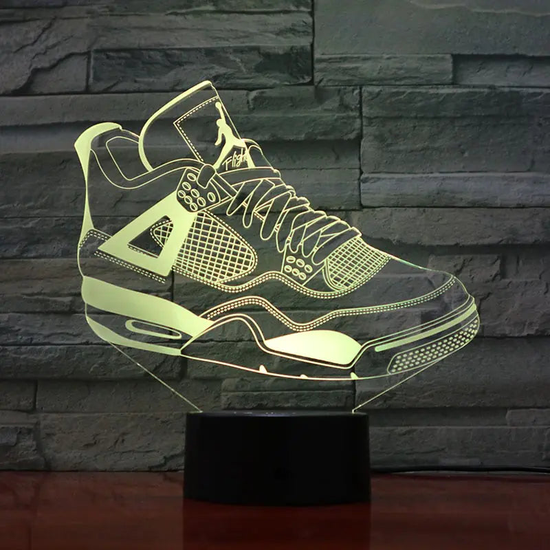 Energy-efficient 3D LED Sneakers Night Lamp