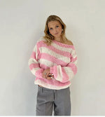 Loose Striped Pullover Knitted Sweater