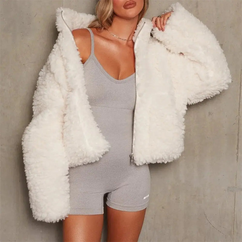 Winter Lamb Wool Coat Jacket
