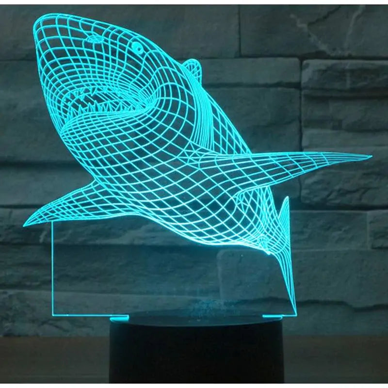 Shark Shape LED Night Light with 3D Projection