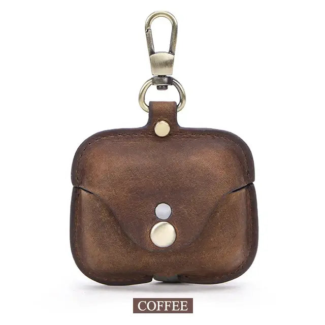 Wireless Earphones Genuine Leather Case
