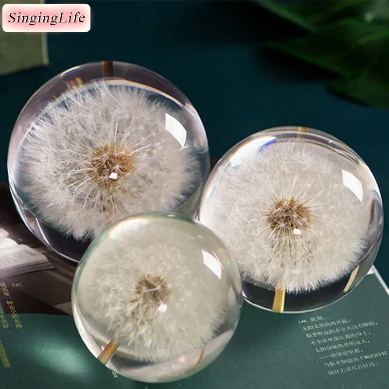 Dandelion Crystal Glass Ball