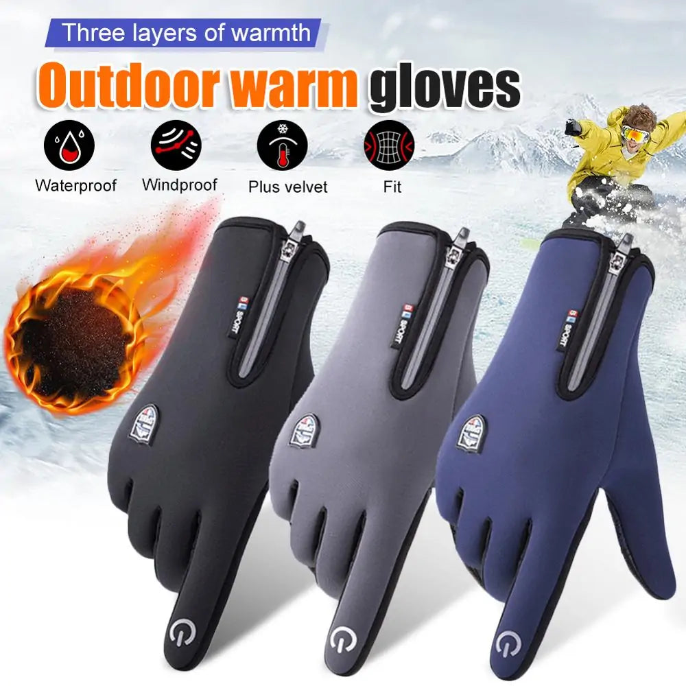 Men's Warm Winter Ski Gloves