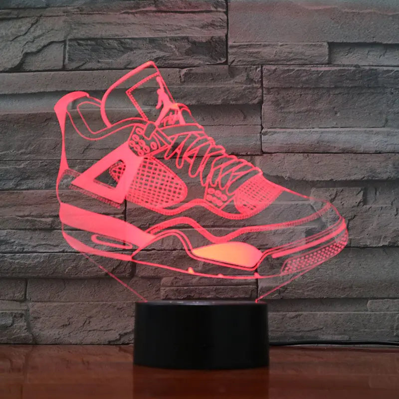 "Stylish 3D LED Sneakers Night Lamp for bedroom"