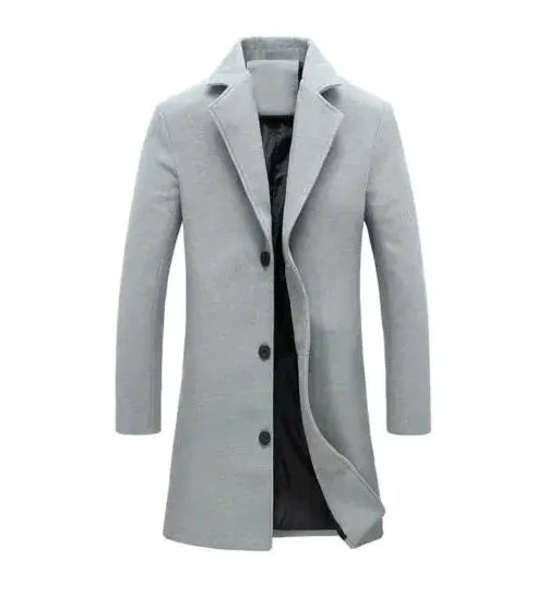 Men's Fashion Woollen Business Coat