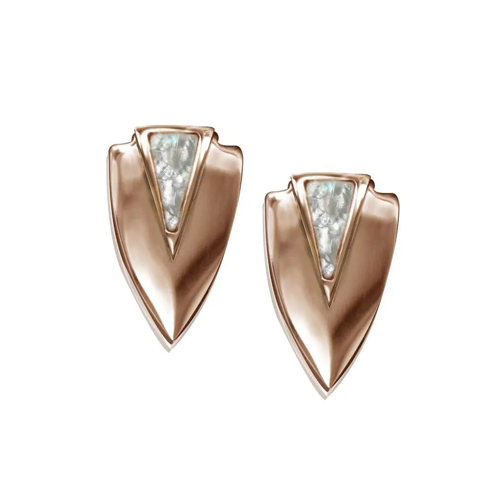 Elegant Chevron Rose Earrings