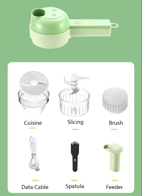 STOMART.CO.UK Multifunctional Electric Vegetable Cutter Kitchen Free Text