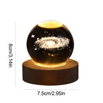 3D Engraved Images Crystal Sphere Lamp