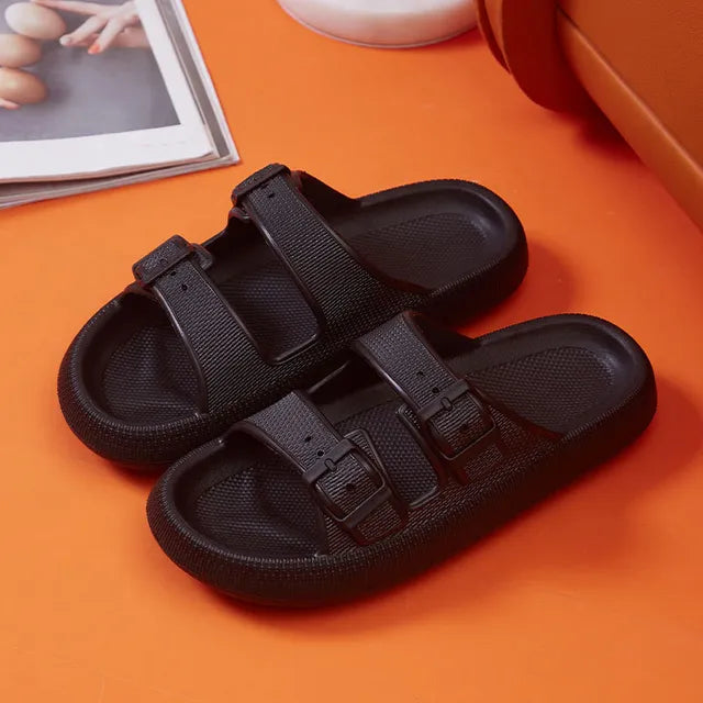 Stylish Clasped Slippers