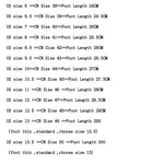 Sophisticated Men's Spring Footwear Size Chart