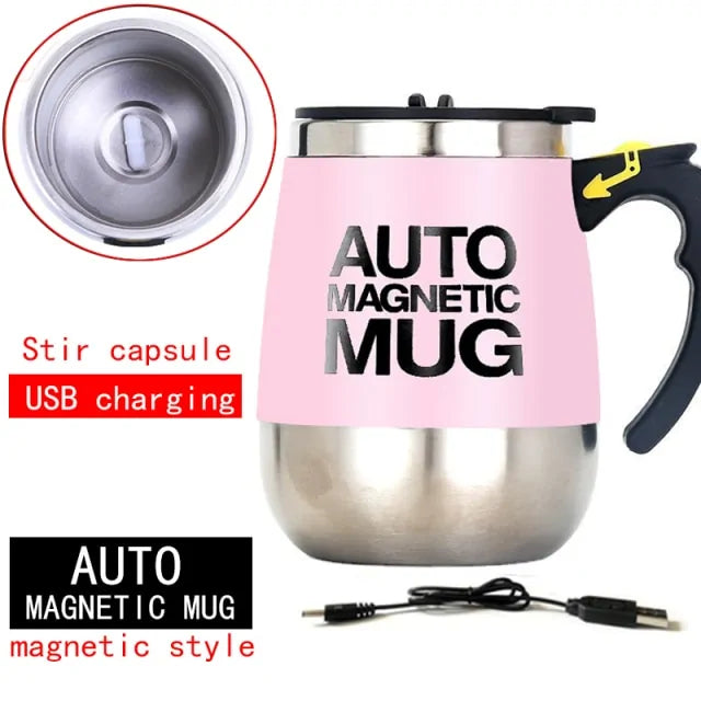 STOMART.CO.UK Automatic Self Stirring Magnetic Mug Kitchen Magnetic Mug Free Text