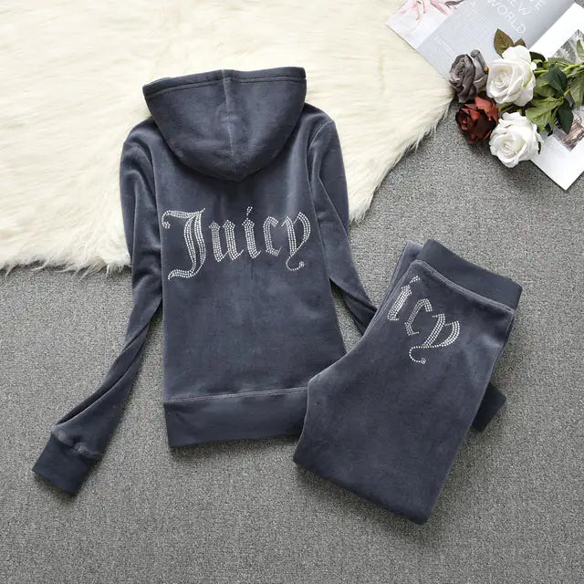 Women's Casual Juicy Hoodie Tracksuit Set
