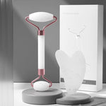 Facial roller for lymphatic drainage