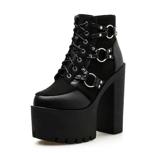 Women's Fashion Ankle High Motorcycle Boots