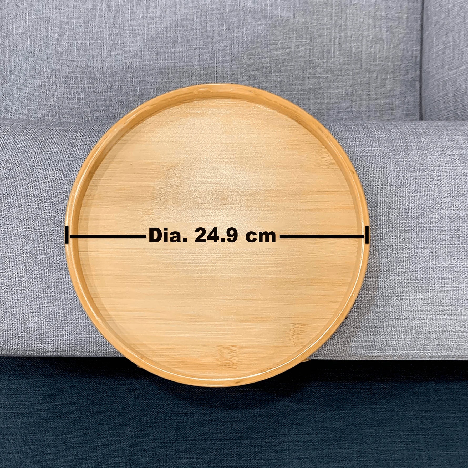 Wooden Sofa Snacks Drinks Tray