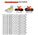 Steel Toe Athletic Safety Sneakers Size Chart