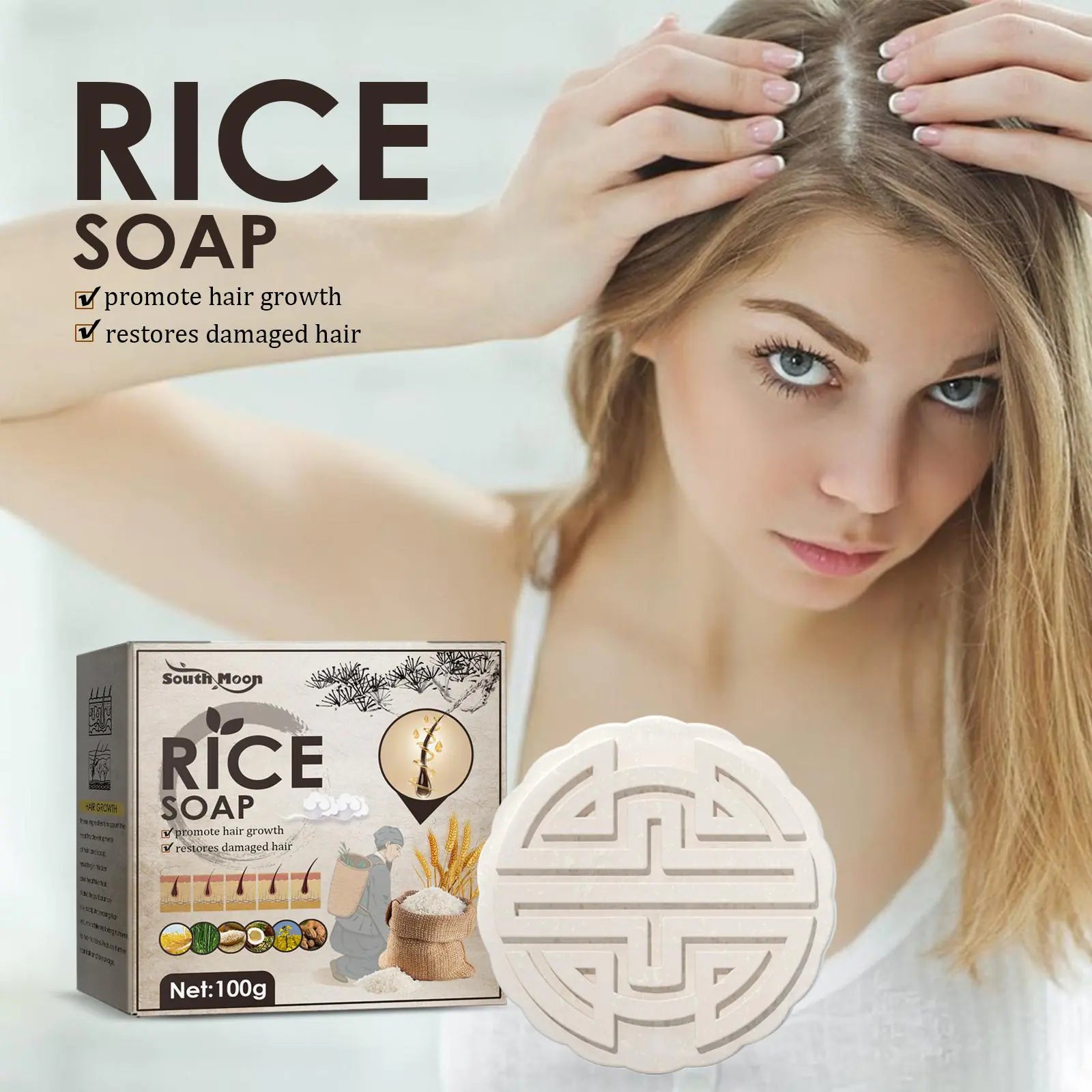 Anti-Hair Loss Shampoo Rice Soap