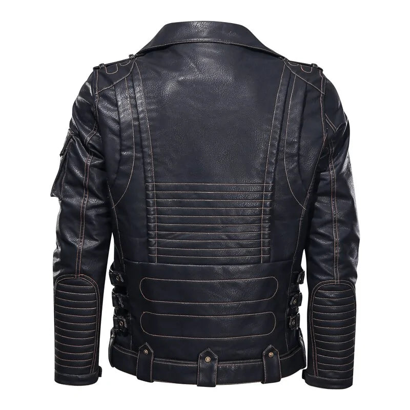 Men's Hard Core Batik Leather Jacket