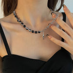 astral necklace black pendant