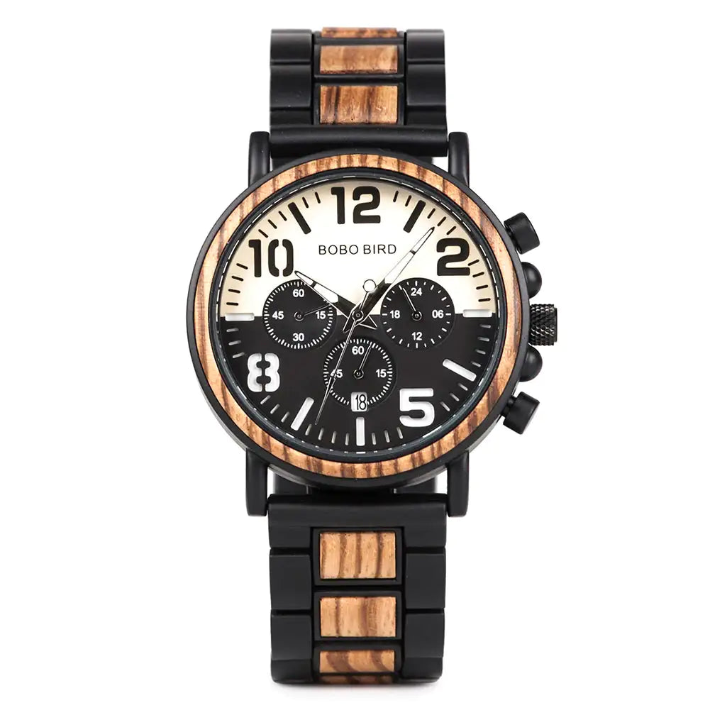 Elegant Wooden Watch in green