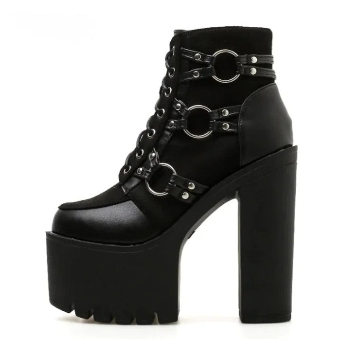 Women's Fashion Ankle High Motorcycle Boots