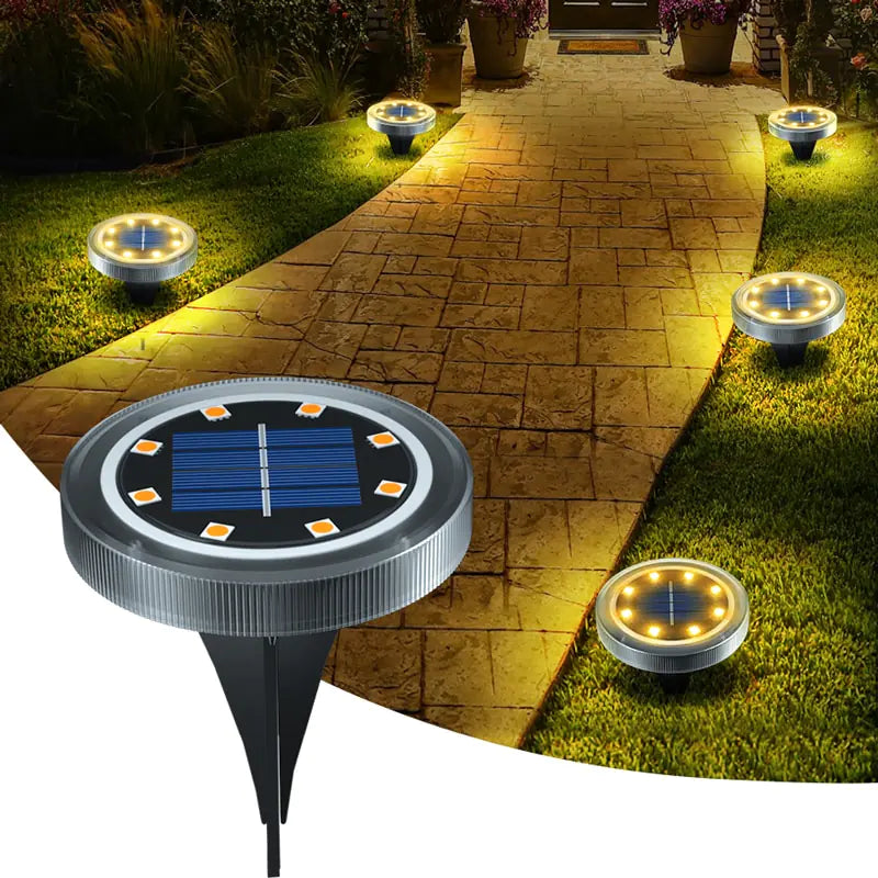 Solar Powered Ground Patio LED Lights