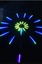 Multicolour LED firework-style hanging light.
