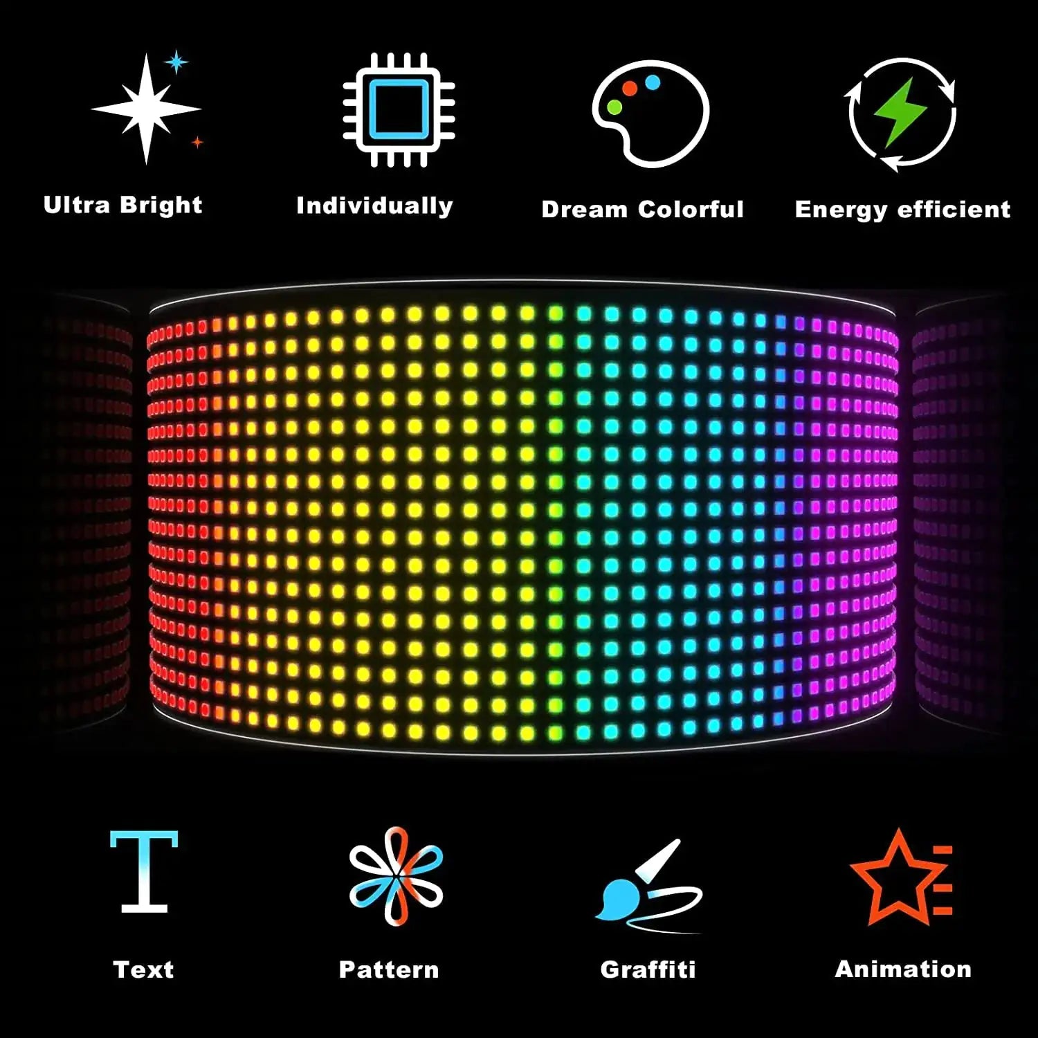 Car LED Matrix Pixel Display Panel