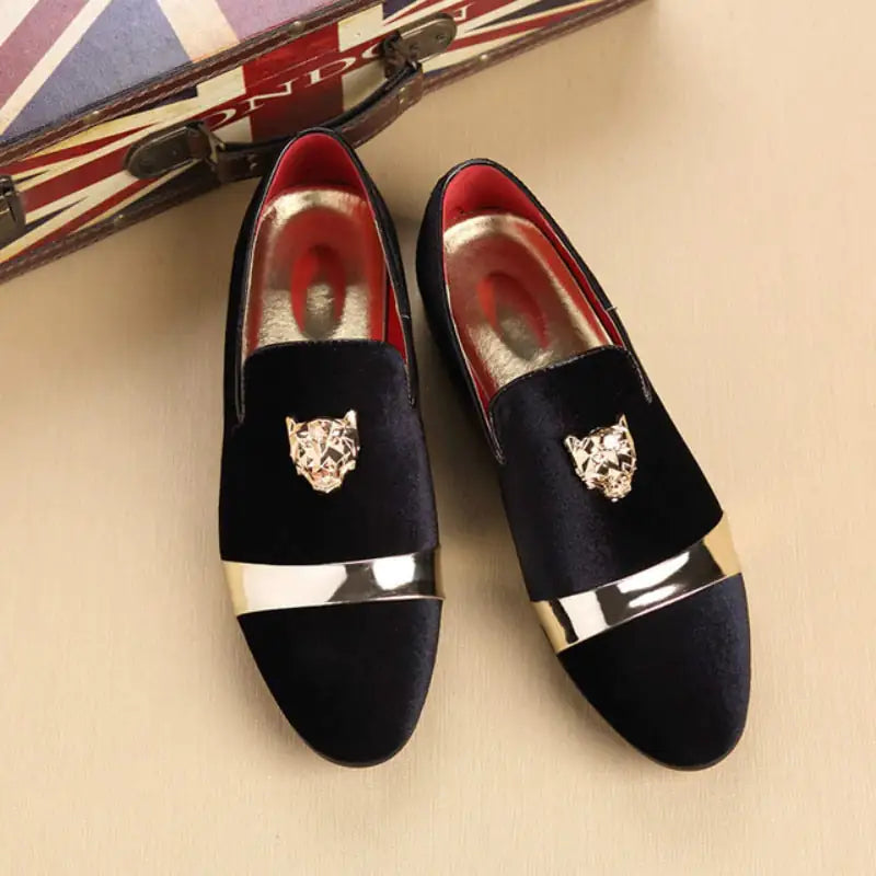 Men's Scarlet Sole Suede Loafers