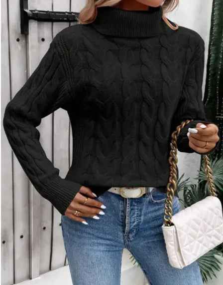 Cable-knit Turtleneck Sweater