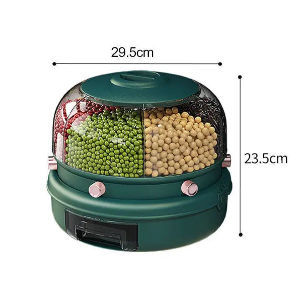 STOMART.CO.UK 360° Rotating Grains Food Dispenser dispenser Kitchen storage Free Text