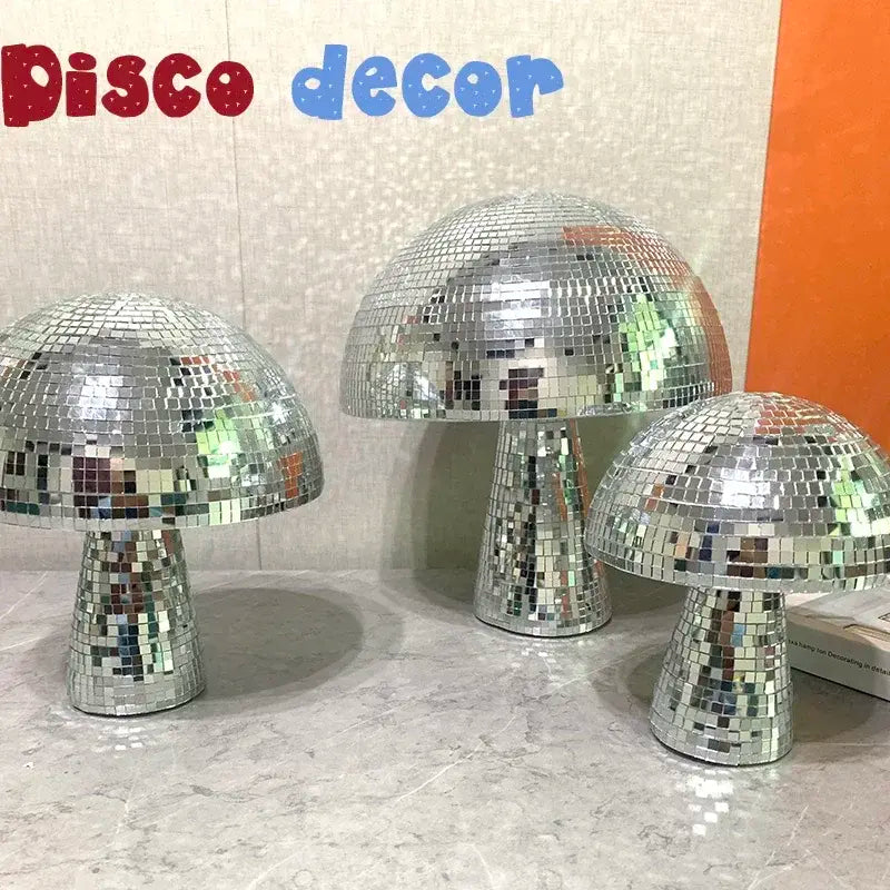 Glittering Glass Disco Mushroom Orbs