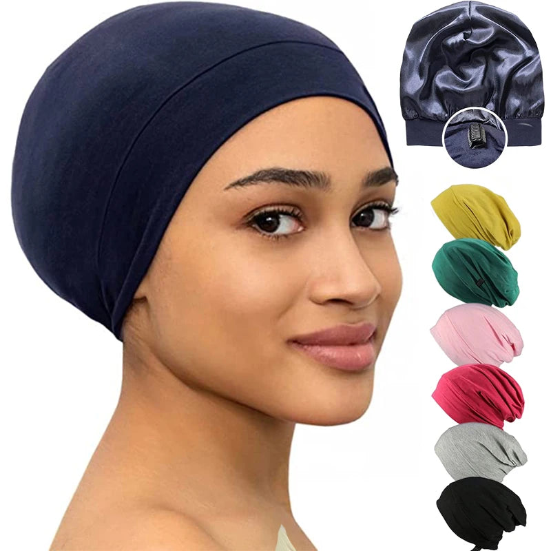 Stretchable Satin Sleep Bonnet