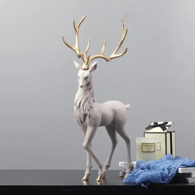 Luxury Nordic Charm Resin Deer Statue